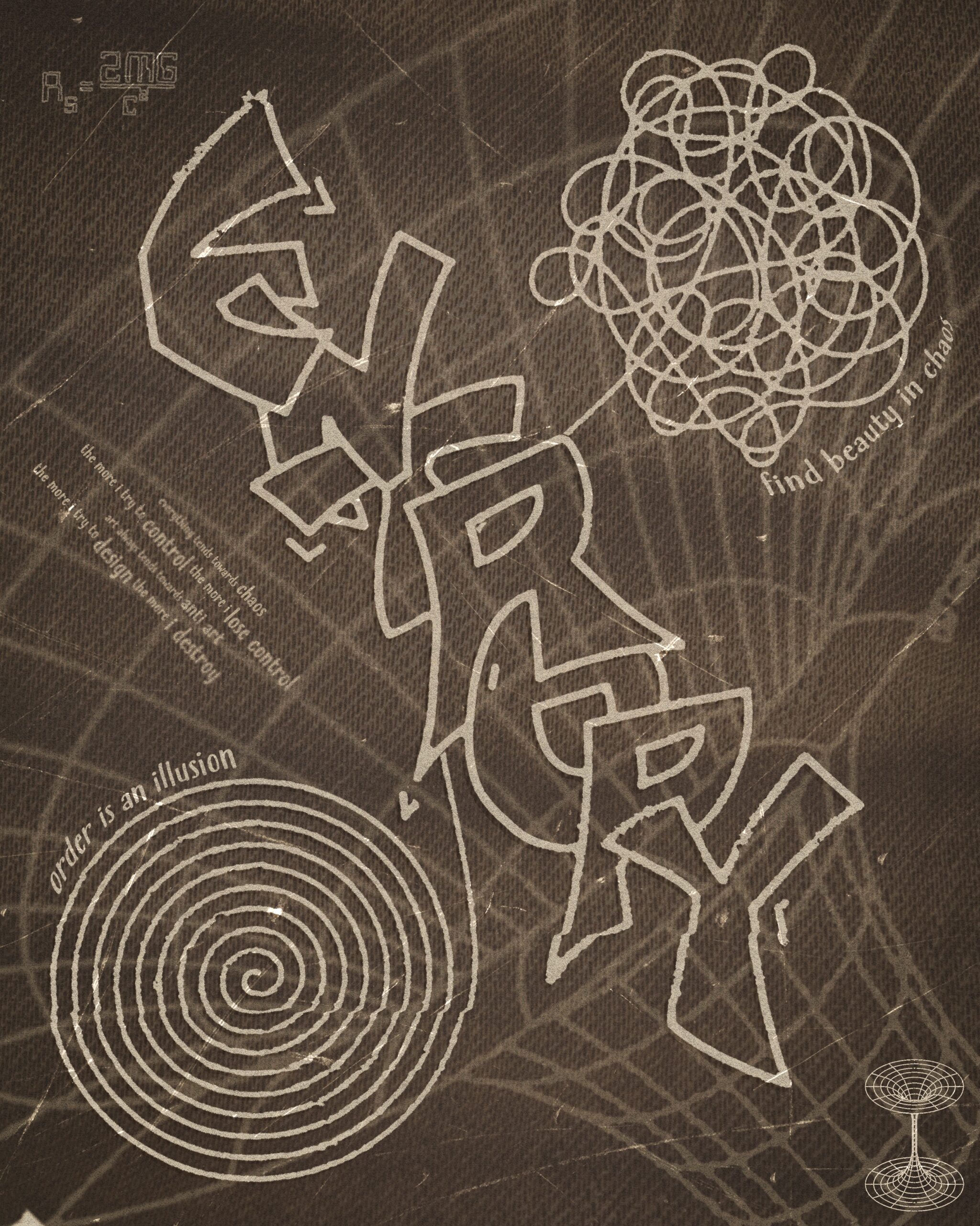 Entropy, a poster designed for the chaotic experience of life.